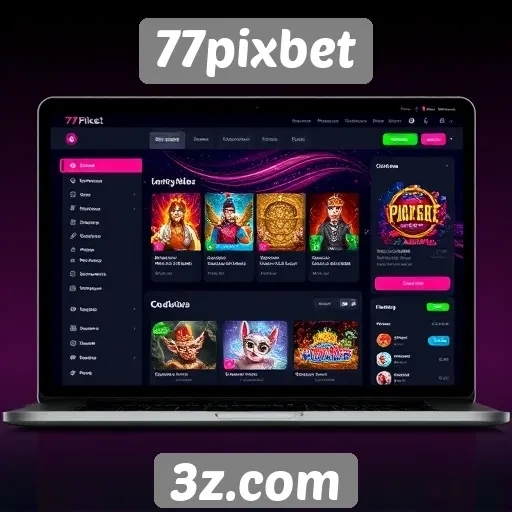 Interface do 77pixbet é amigável e intuitiva